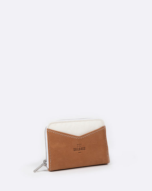 Portefeuille Femme "le Compact" · Cuir camel