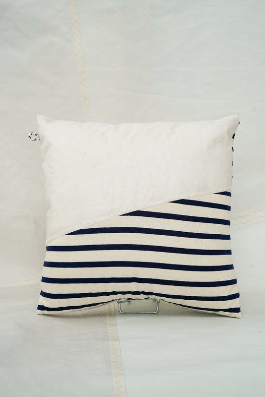 Coussin 40x40 Blanc marinière