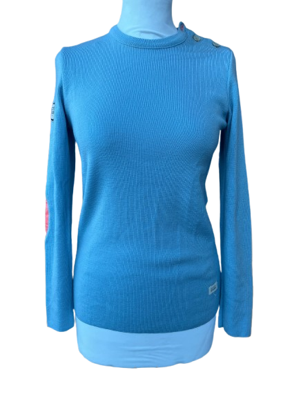 Pull marin Femme · Laine mérinos Bleu pastel