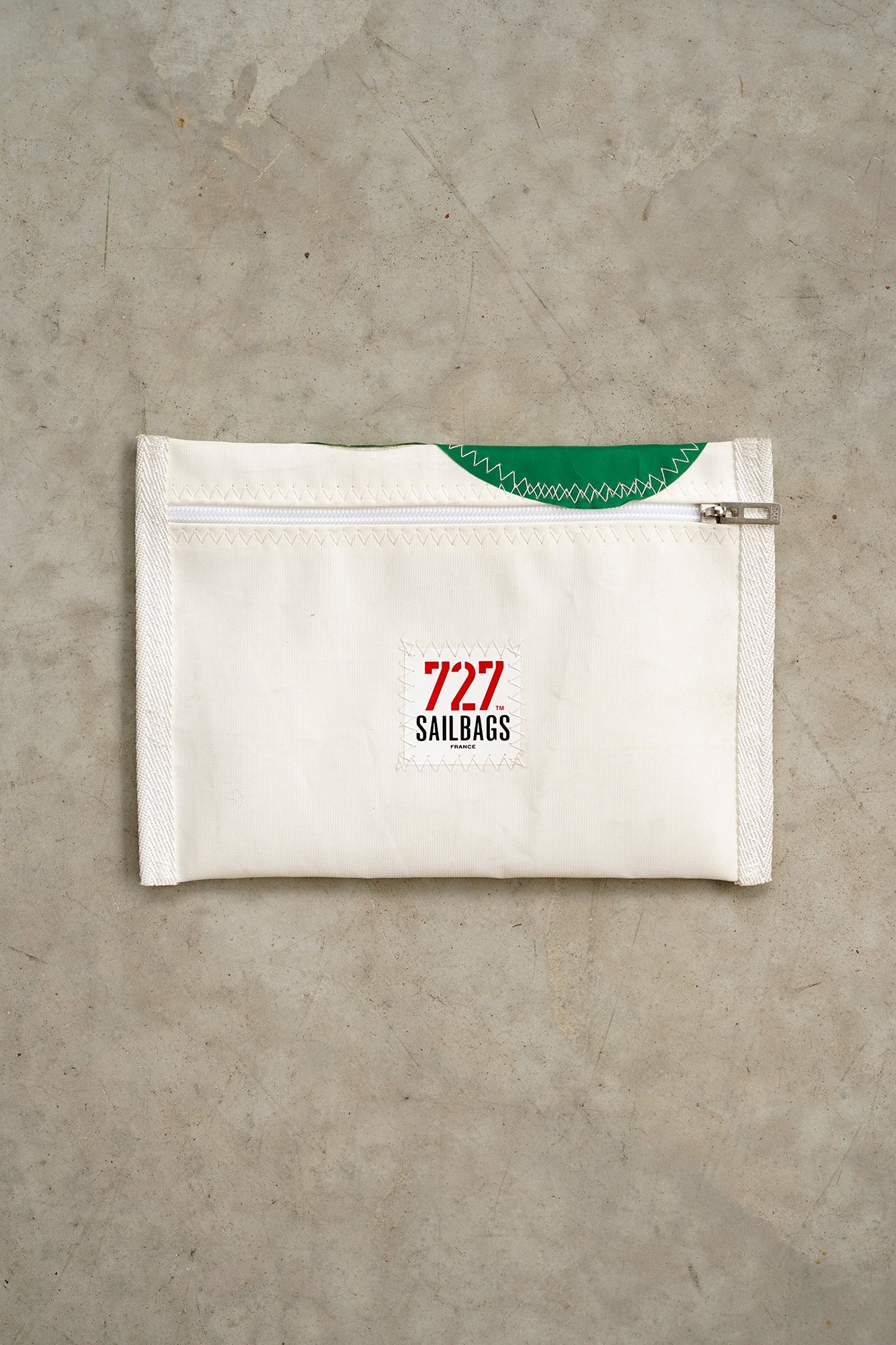 Pochette zippée voile dacron 8 vert