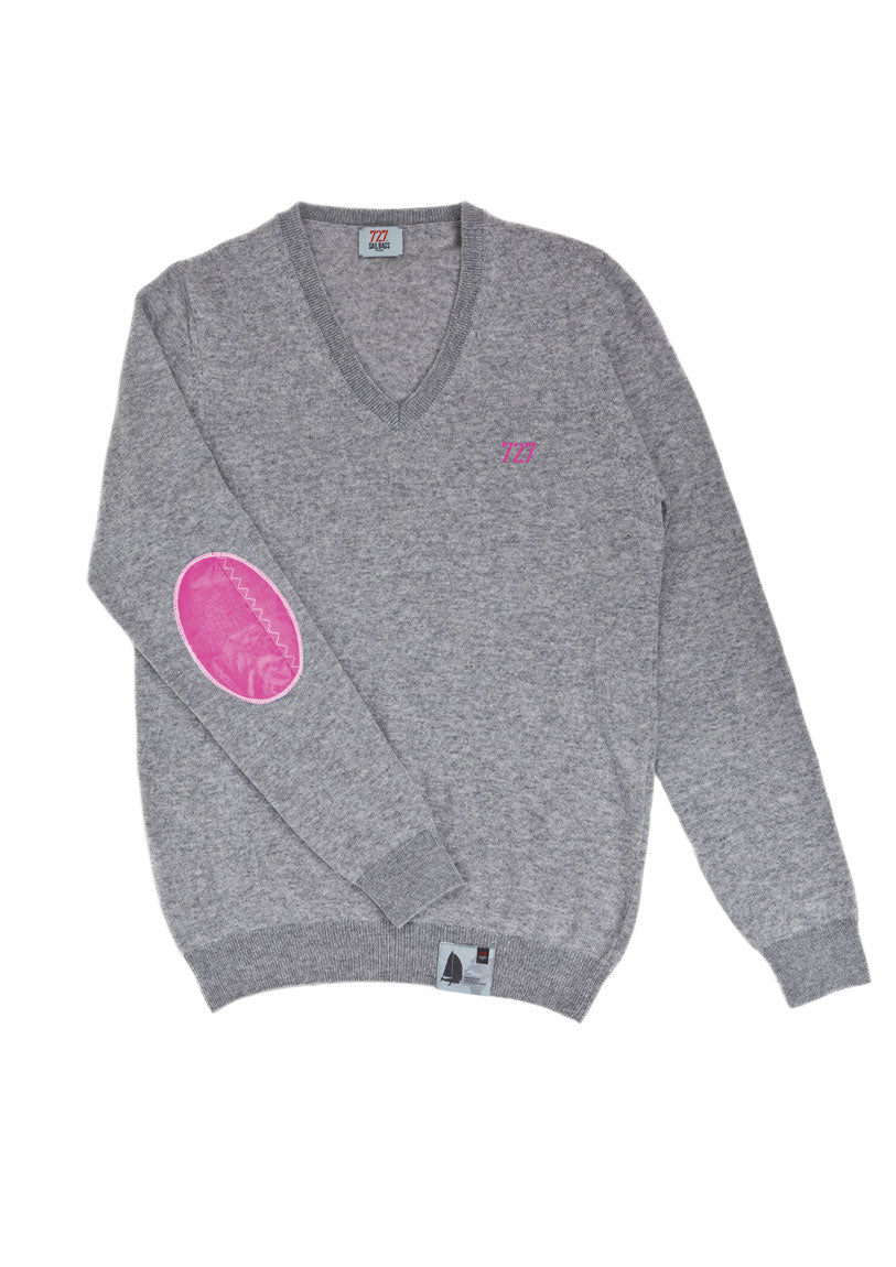 Cachemire Gris / Coudières roses