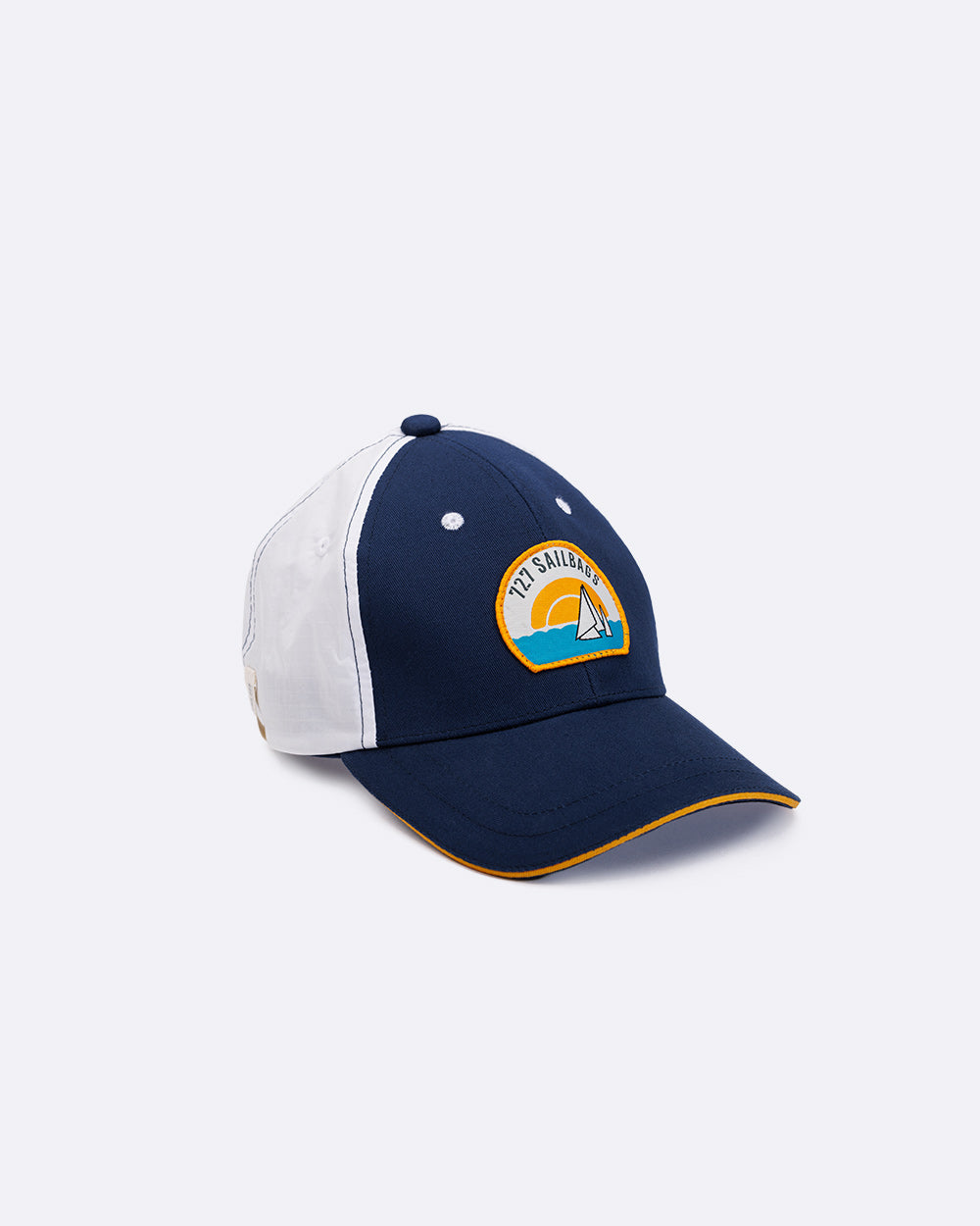 Casquette Sunset · Bleu marine et mandarine