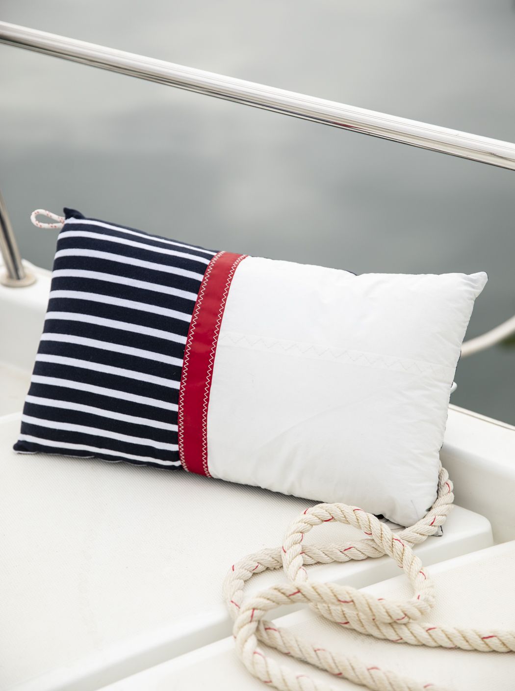 Coussin marinière 50x30 Marine nationale