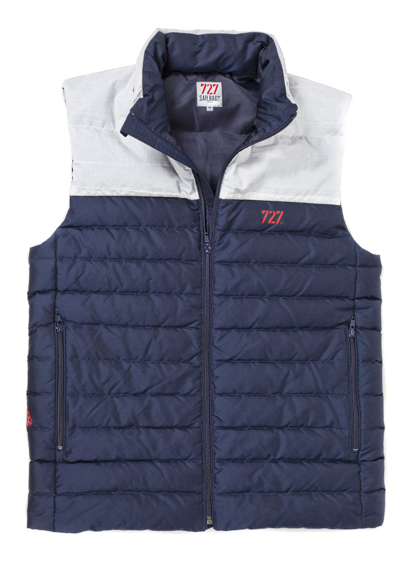 Doudoune sans manche Homme bleue/rouge