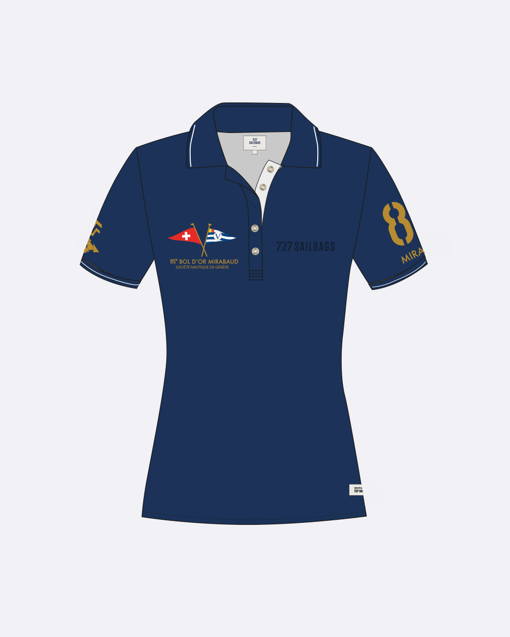 Polo Édition Limitée femme Bleu marine · Bol d'Or Mirabaud 2024
