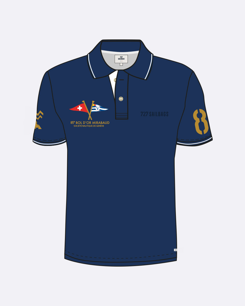 Polo Édition Limitée homme Bleu marine · Bol d'Or Mirabaud 2024