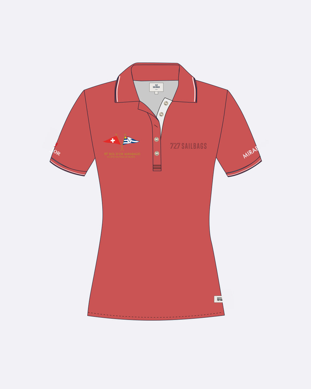 Polo femme Corail · Bol d'Or Mirabaud 2024