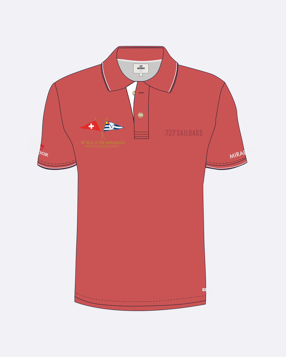 Polo homme Corail · Bol d'Or Mirabaud 2024