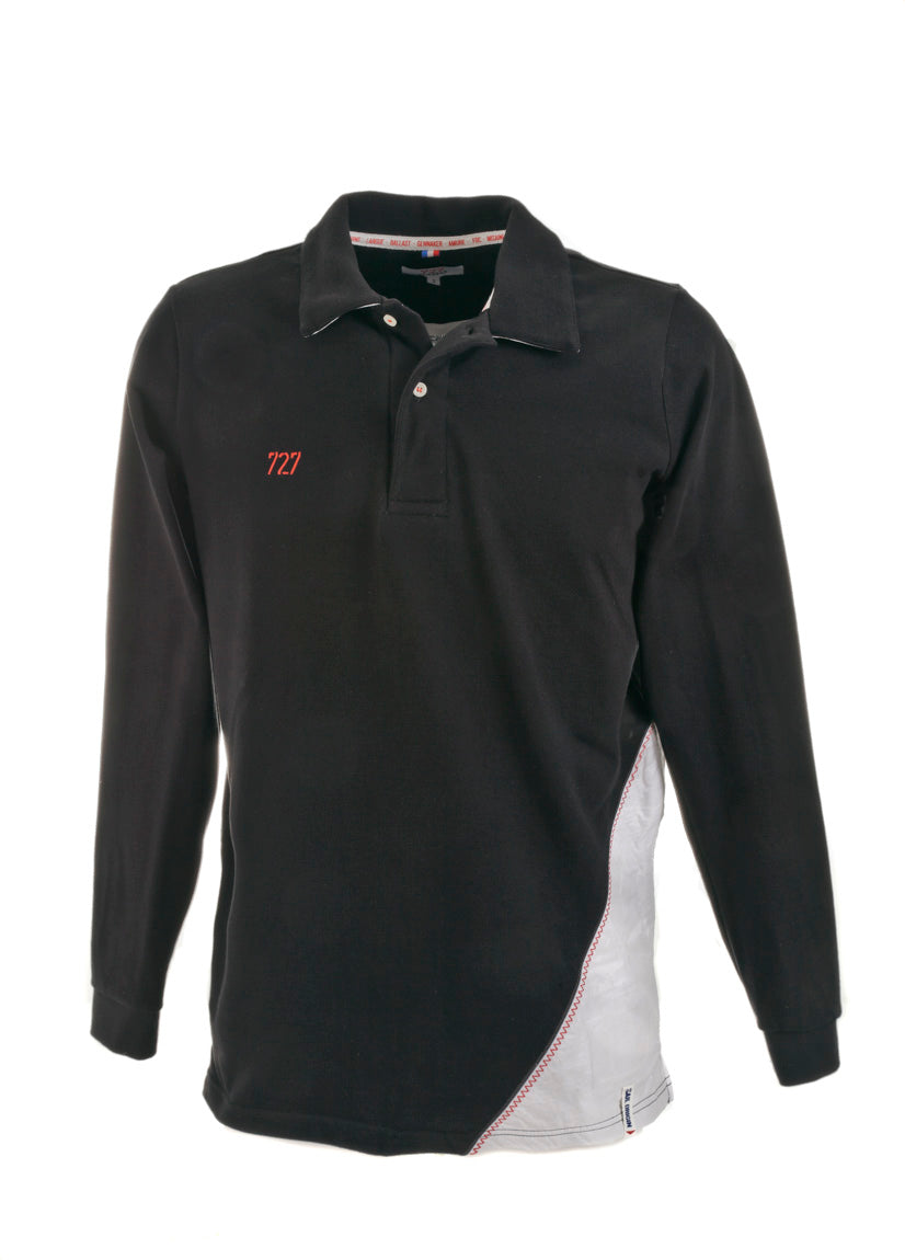 Polo Homme noir chiffre voile technique