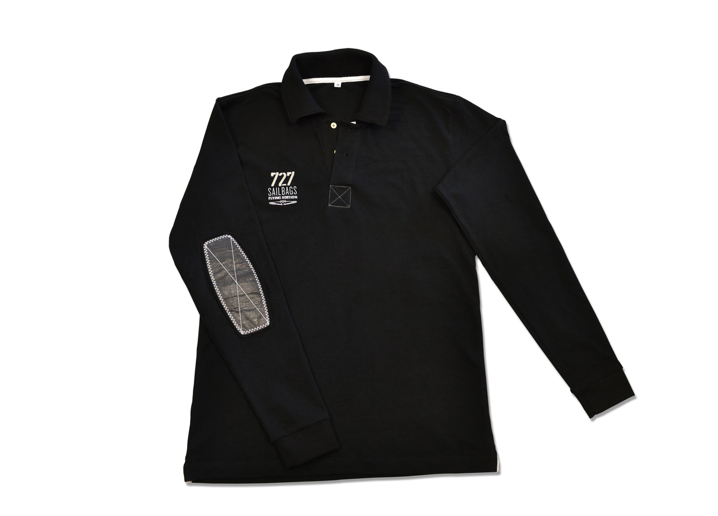 Polo noir manches longues Flying Edition