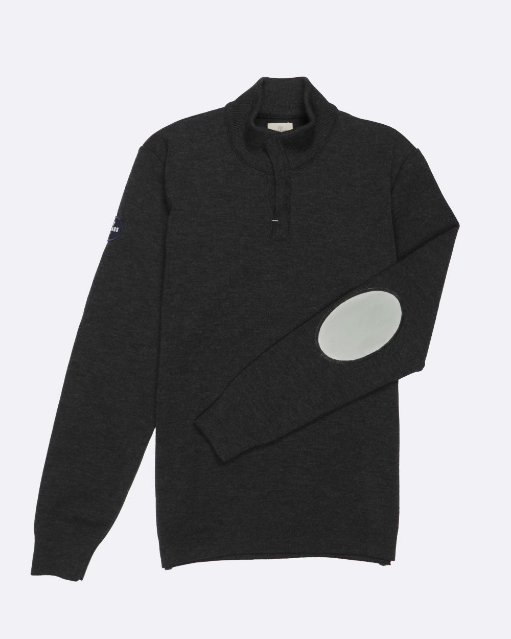 Pull col officier Homme · Gris anthracite et gris