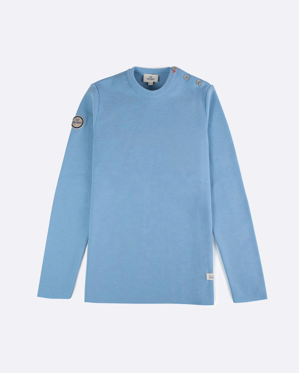 Pull marin Femme · Laine mérinos Bleu pastel