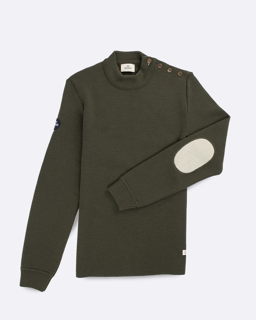 Pull marin Homme · Laine vierge Kaki