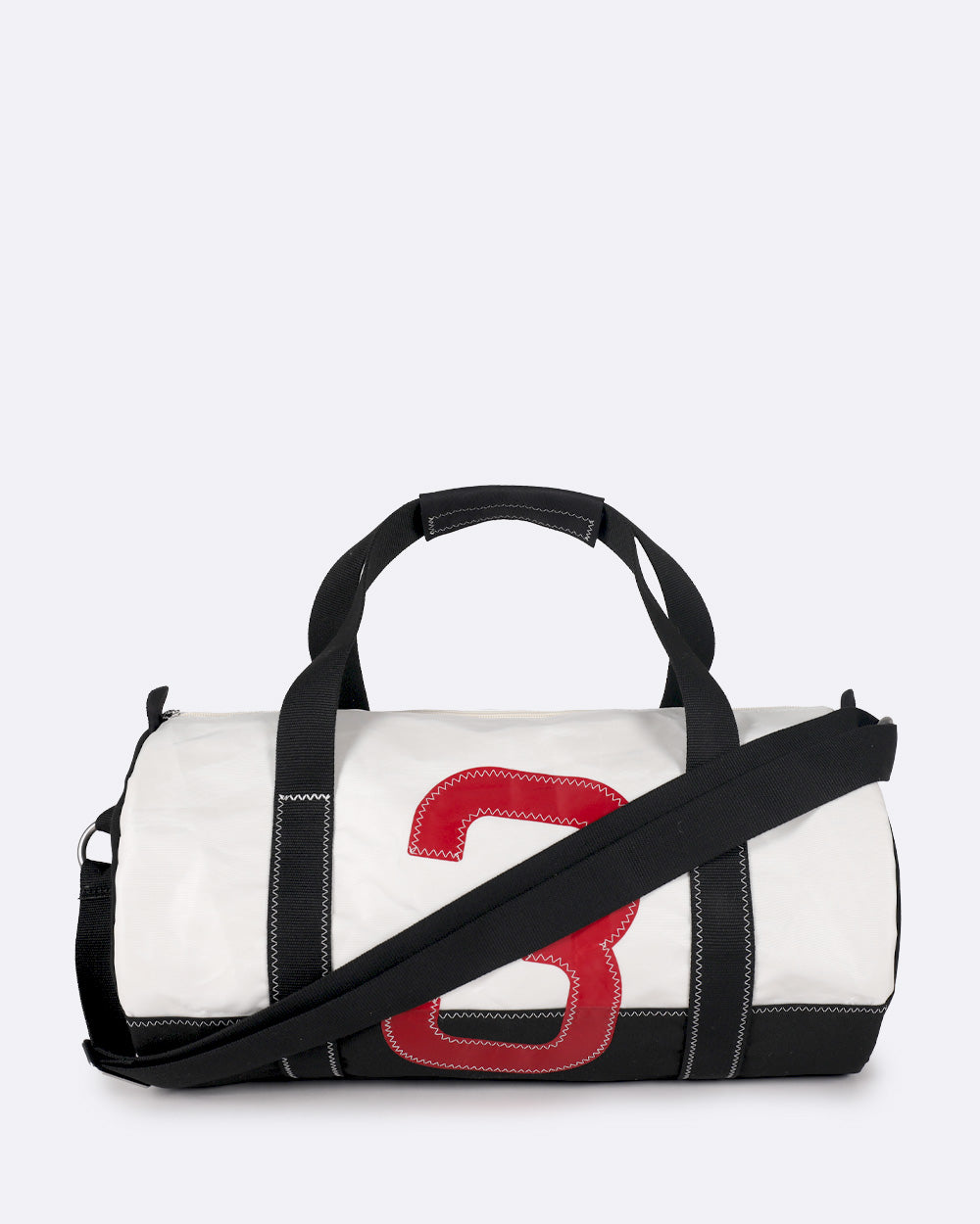 Sac de sport Polochon · Noir 3 rouge
