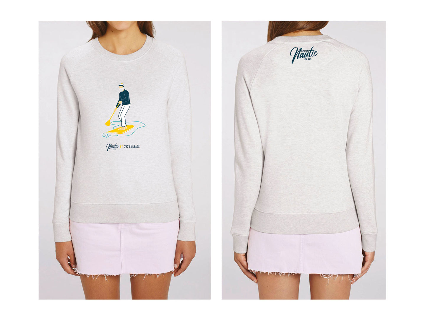 Sweat gris perlé Paddle - Femme