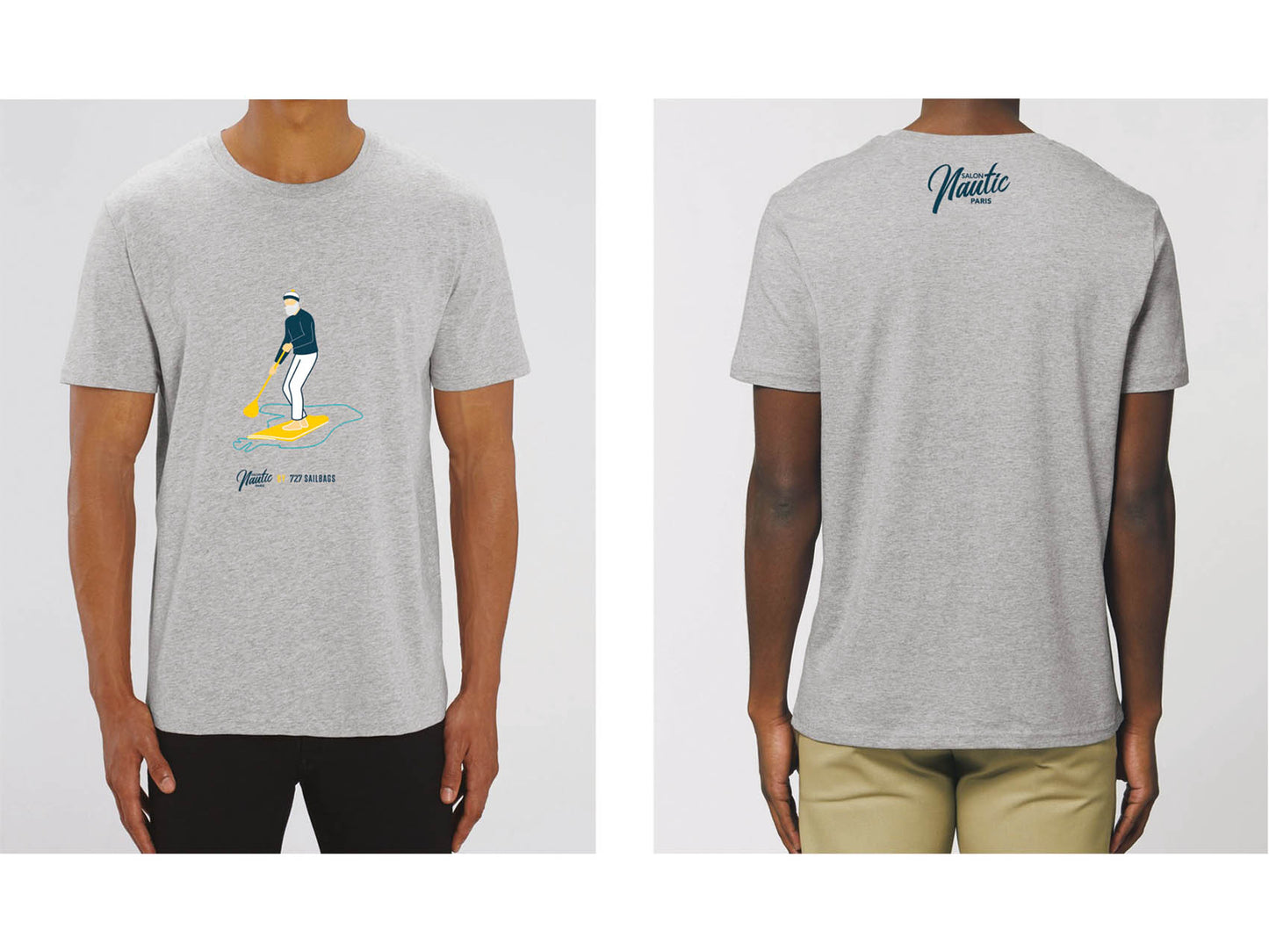 T-shirt gris Paddle - mixte