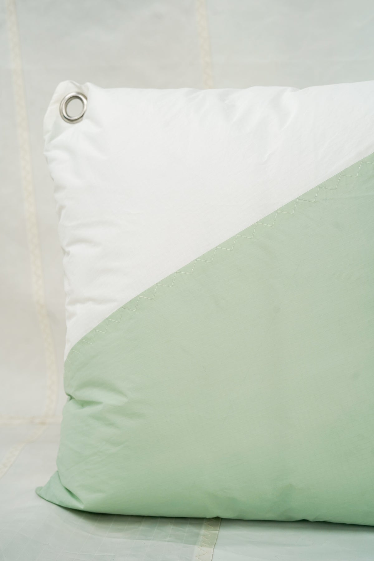Coussin 50x50 Native - vert et blanc