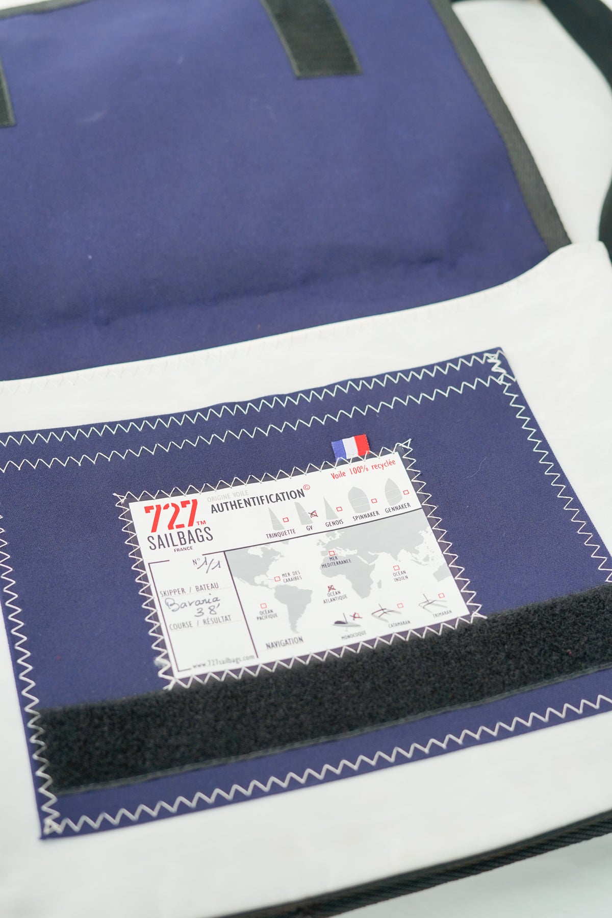 Besace - Porte documents Navy 5 rouge