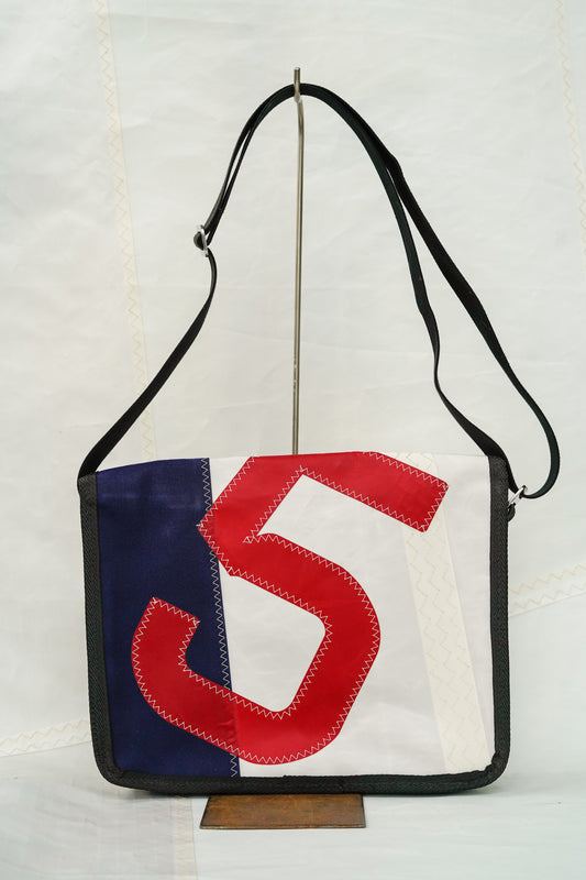 Besace - Porte documents Navy 5 rouge