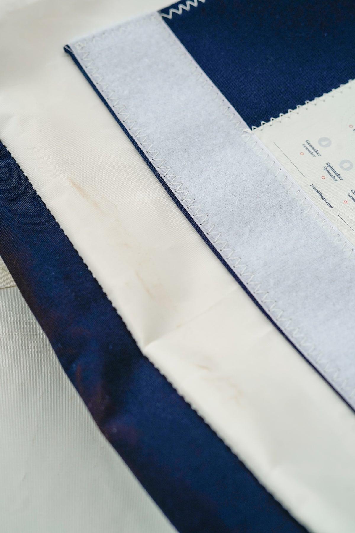 Besace - Porte documents Navy 2 rouge