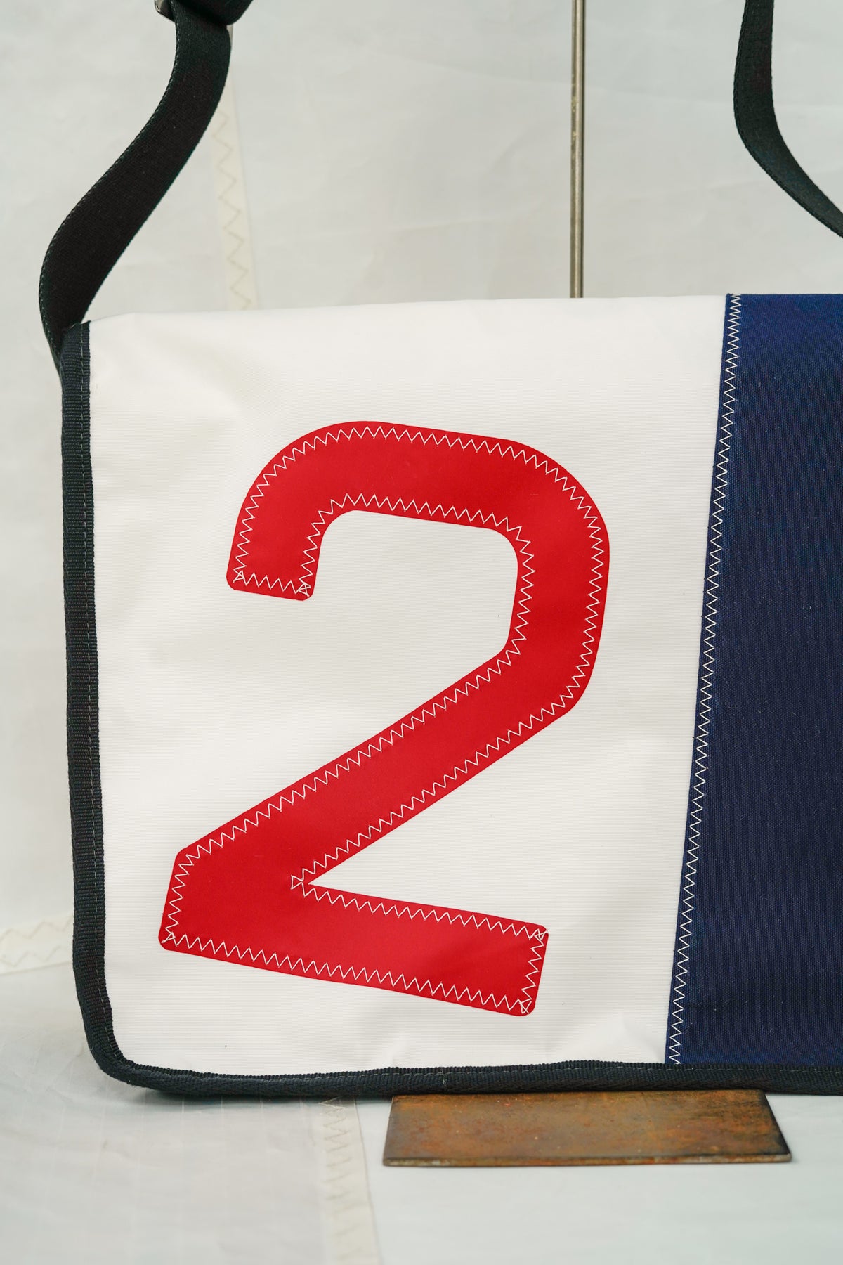 Besace - Porte documents Navy 2 rouge