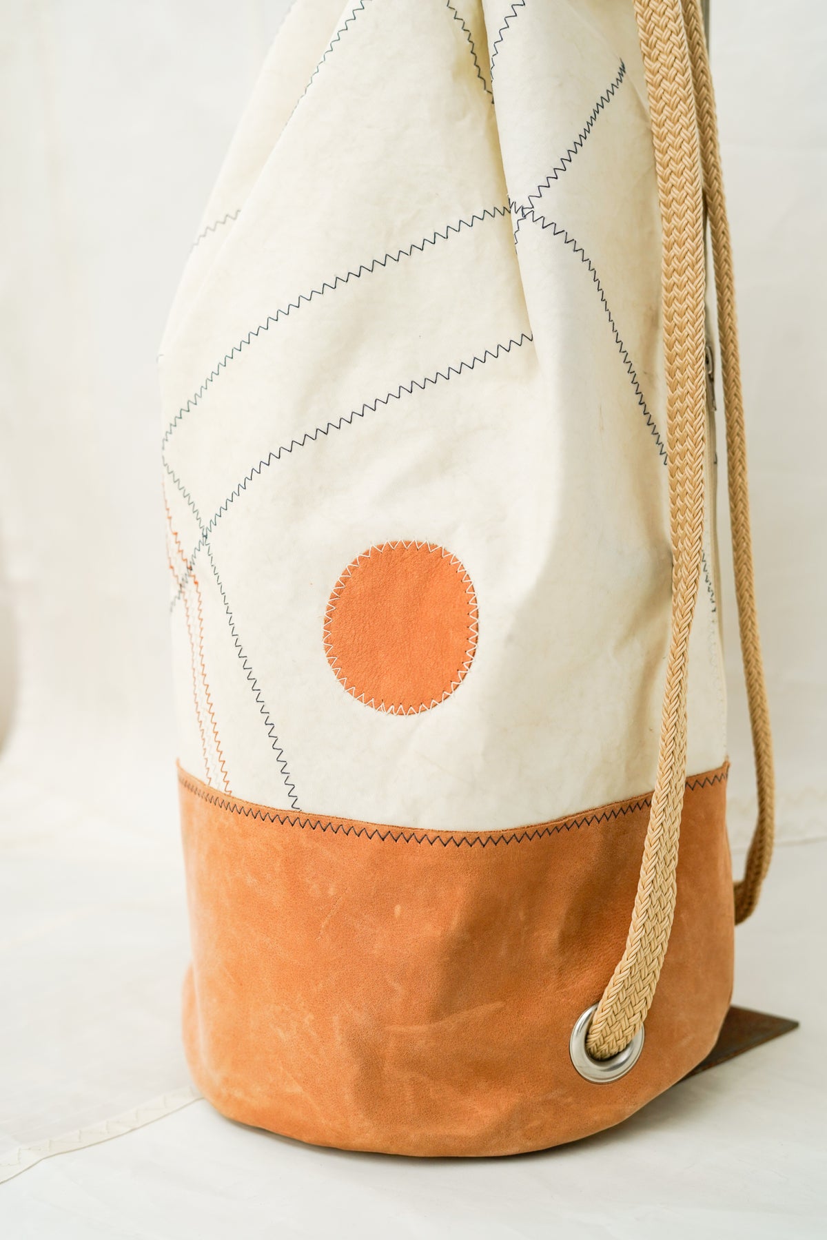 Sac Matelot - vintage et cuir camel