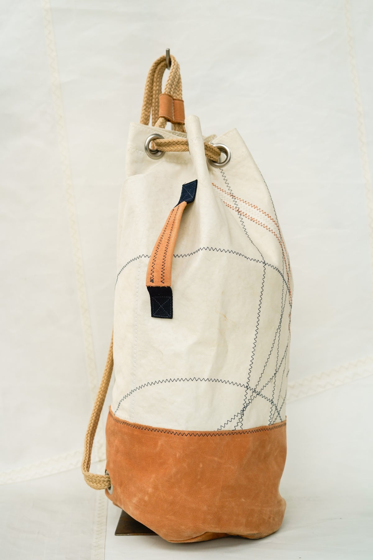 Sac Matelot - vintage et cuir camel