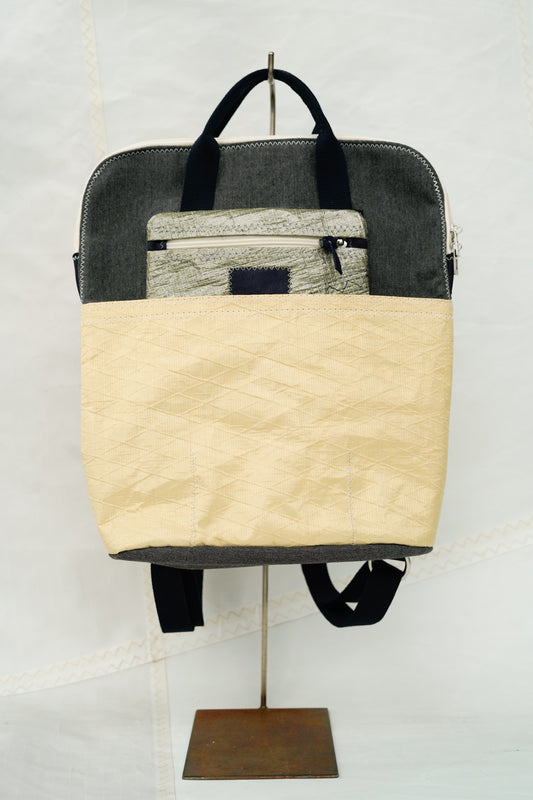 Sac à dos Gabrielle - Jaune et gris