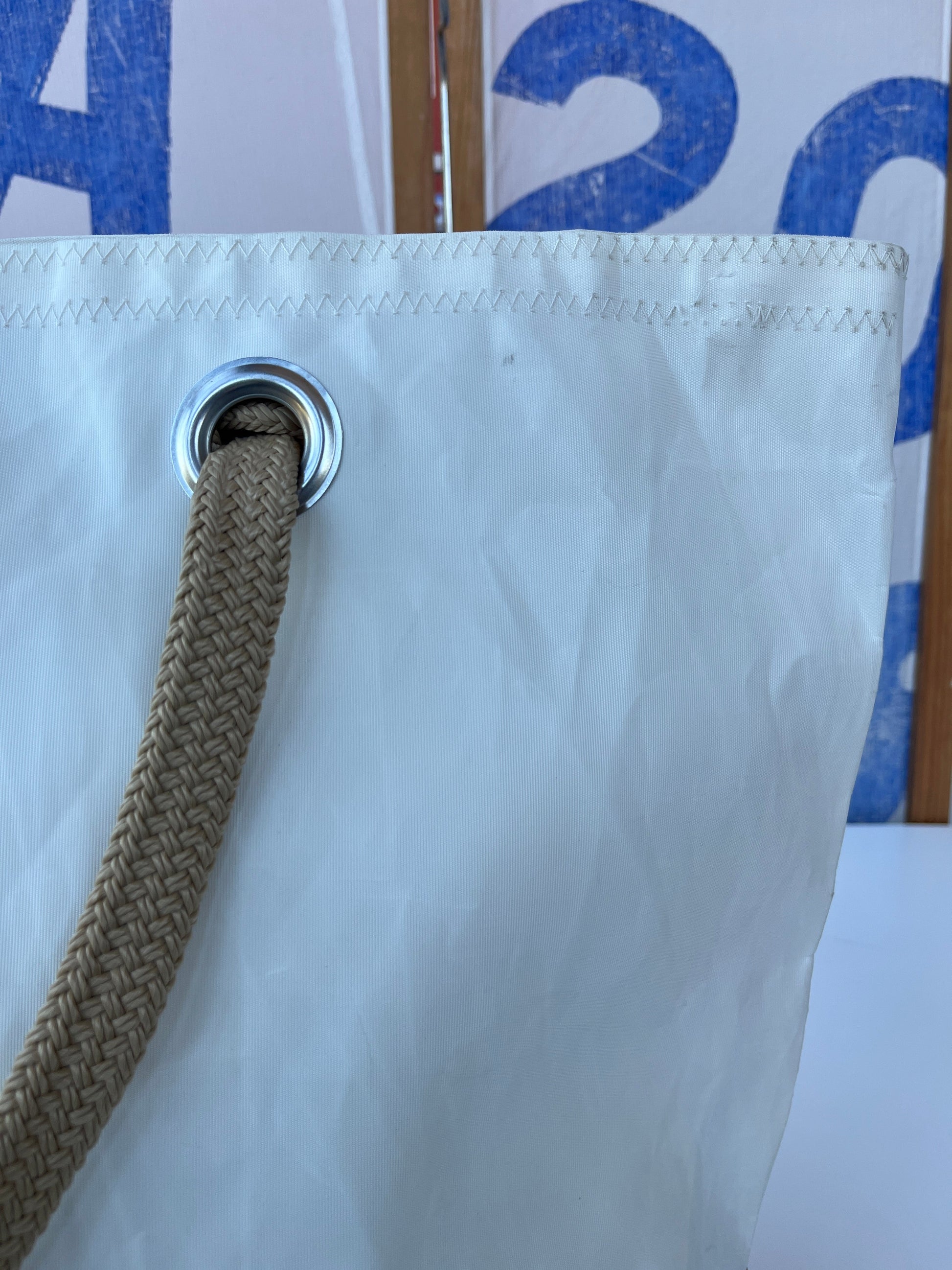 Sac voyage Carla · Lin et cuir ambre