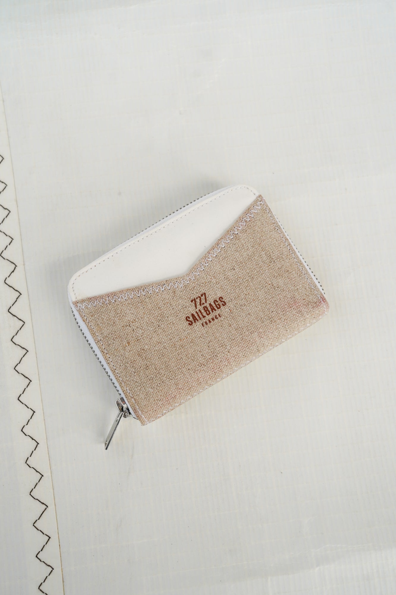 Portefeuille Femme "le Compact" · Lin naturel