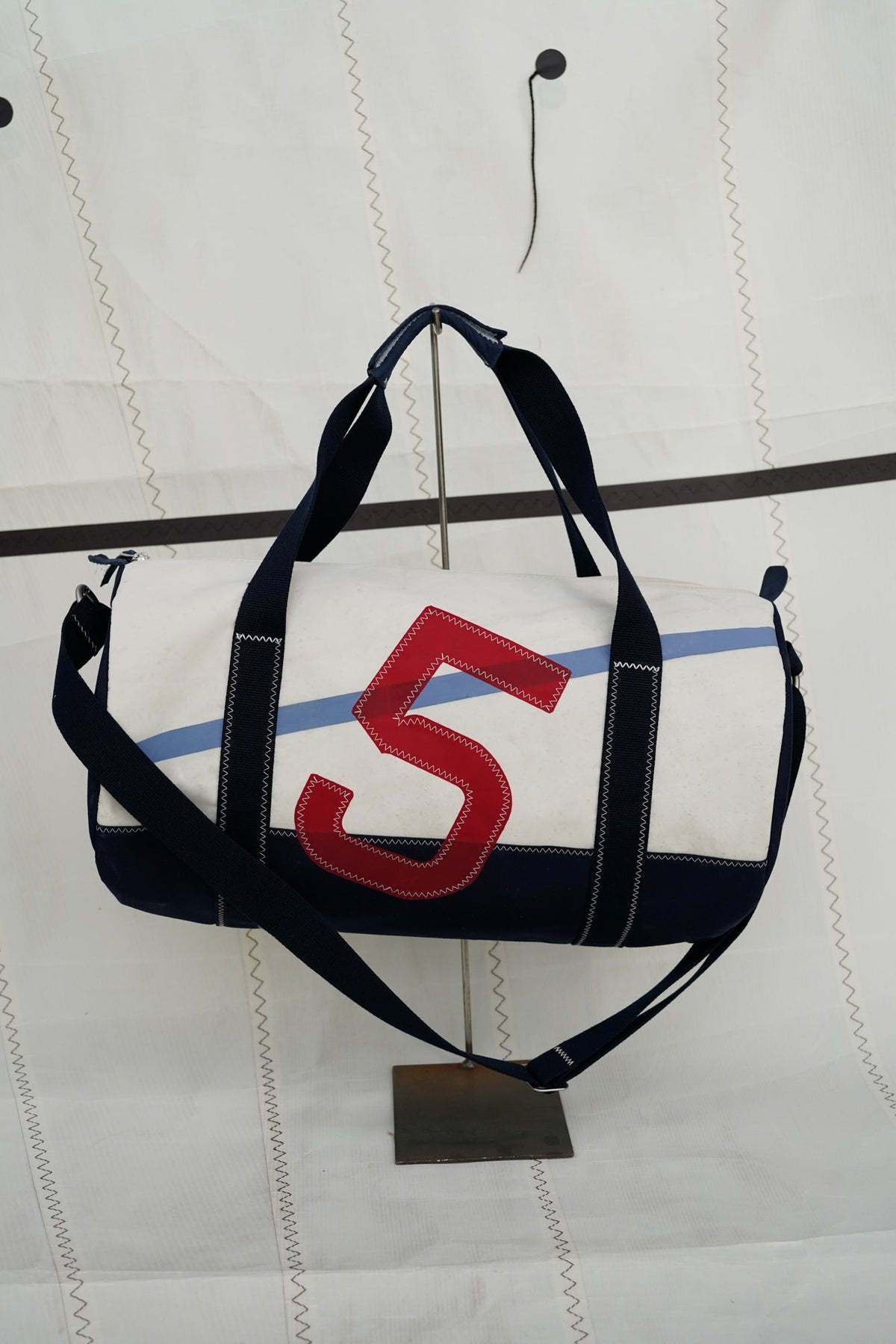 Sac de sport Polochon · Navy rouge