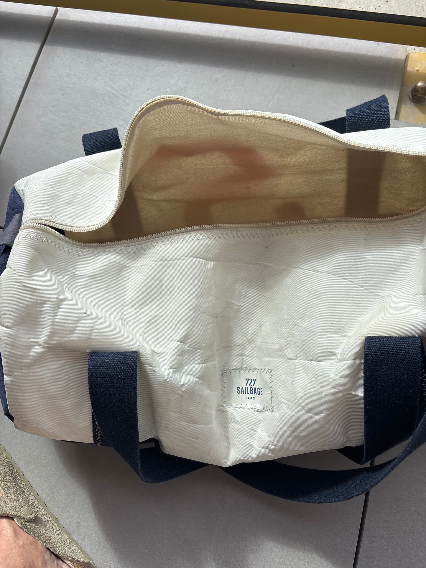 Sac numéro 5 polochon navy rouge