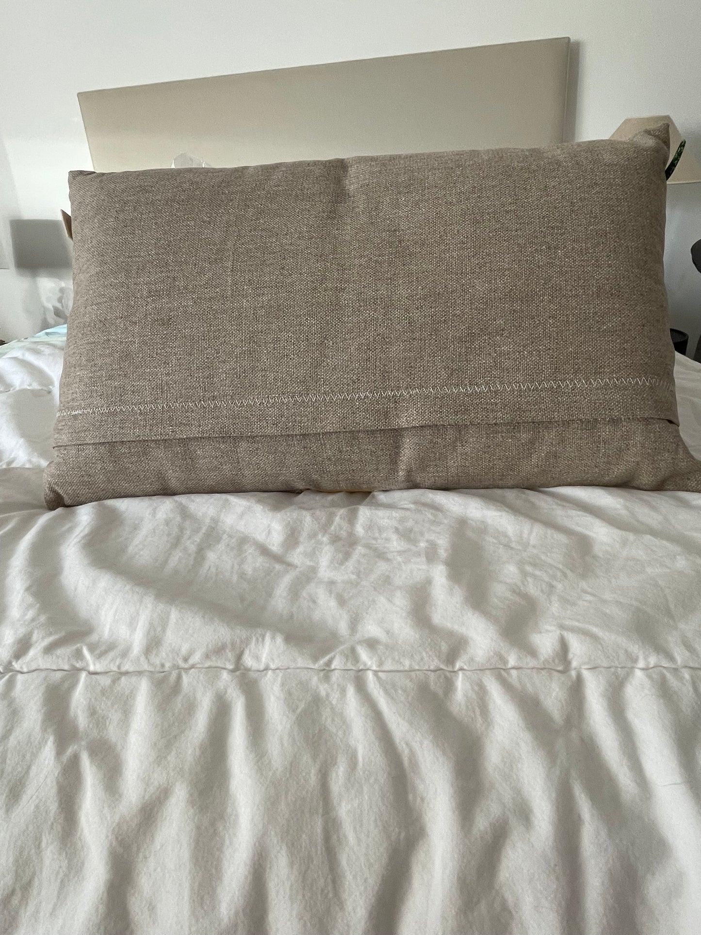 Coussin lin/moutarde