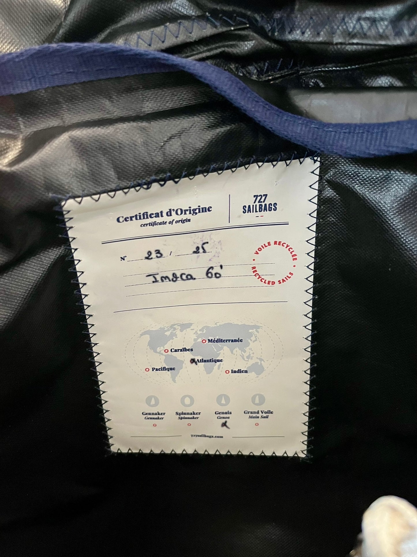 Sac à dos Dinghy · Noir et cuir moutarde