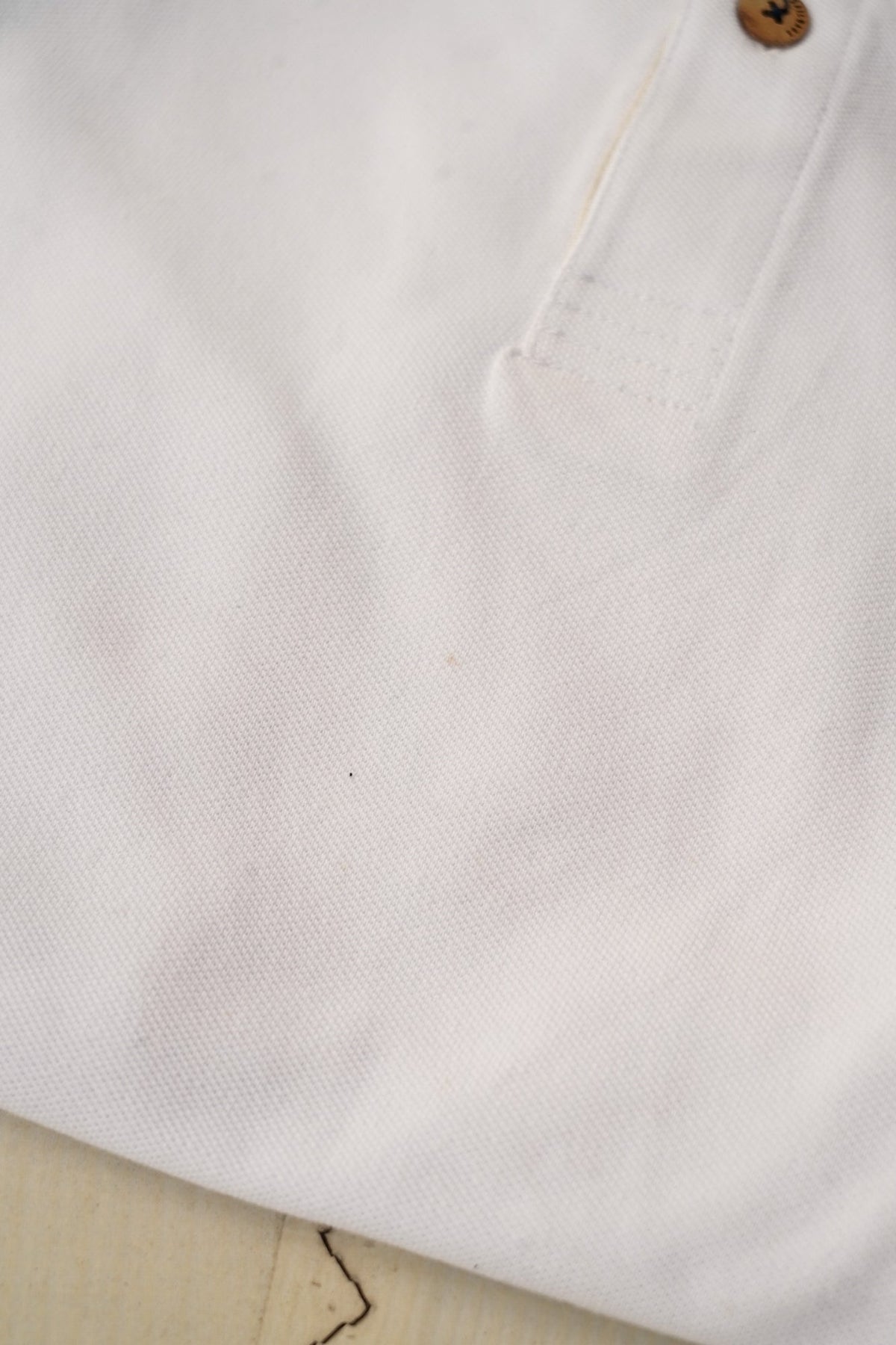 Polo Homme · Blanc tricolore