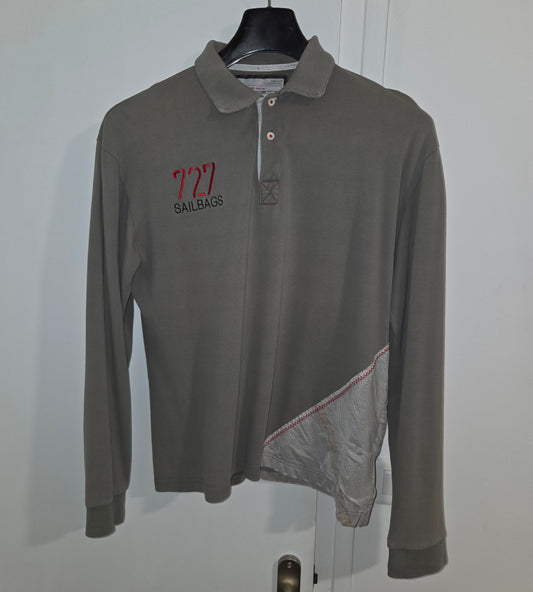 Polo gris chiffre rouge