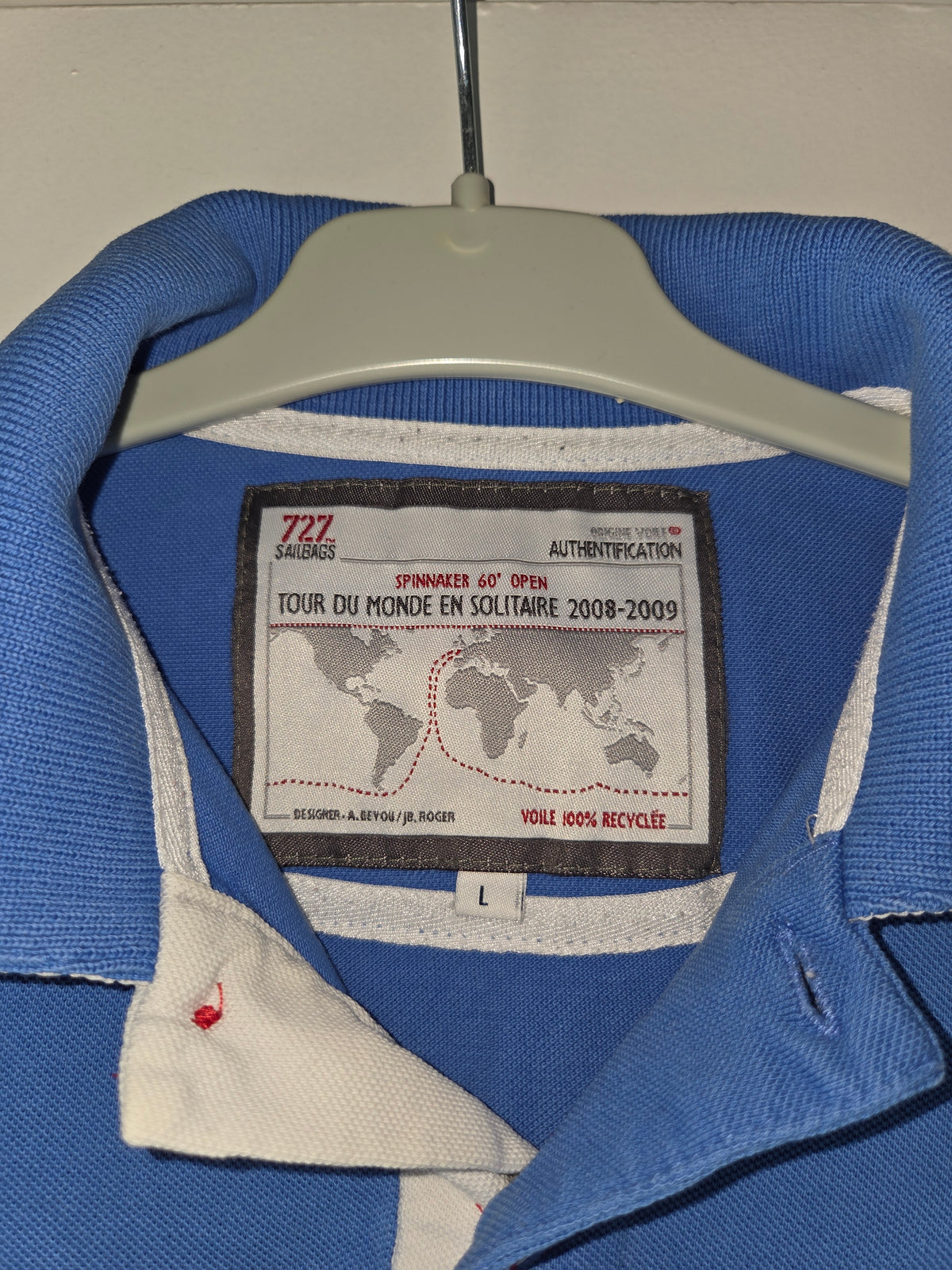 Polo bleu chiffre noir