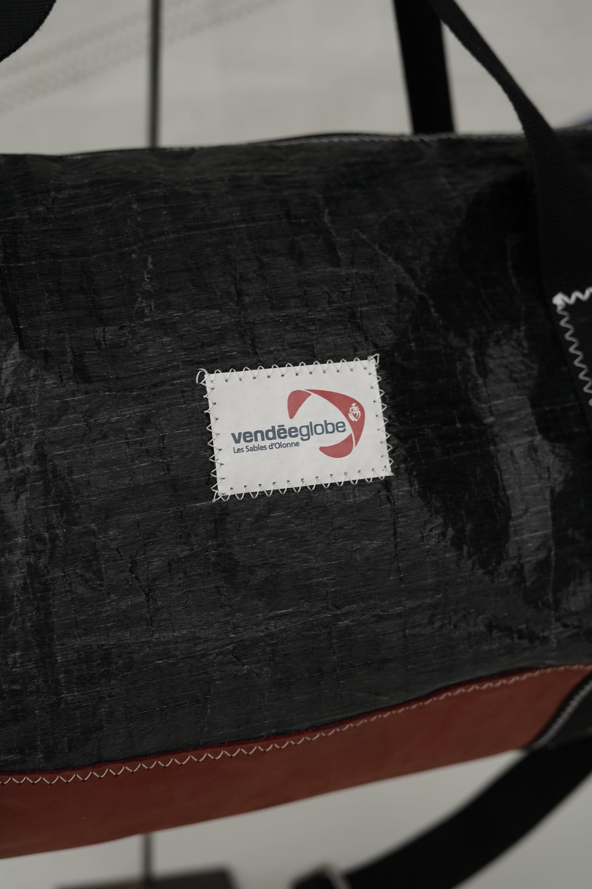 Sac polochon Vendée globe 2020  · 3Di noir et cuir brique