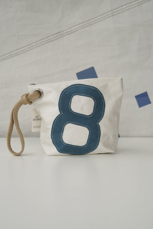 Pochette Midinette numéro 8 cuir bleu