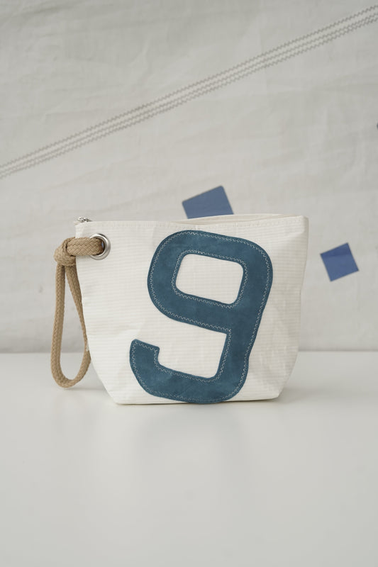 Pochette Midinette numéro 9 cuir bleu