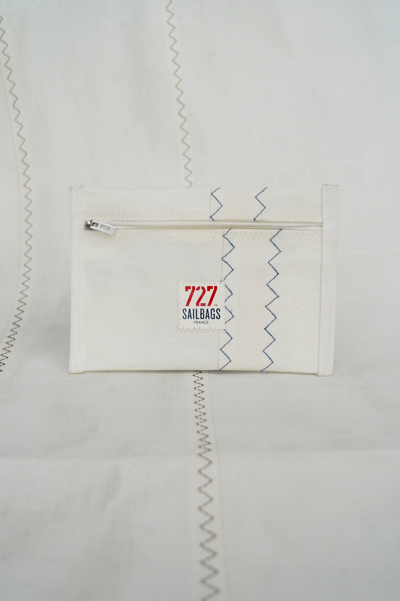 Pochette zippée voile dacron 4 gris
