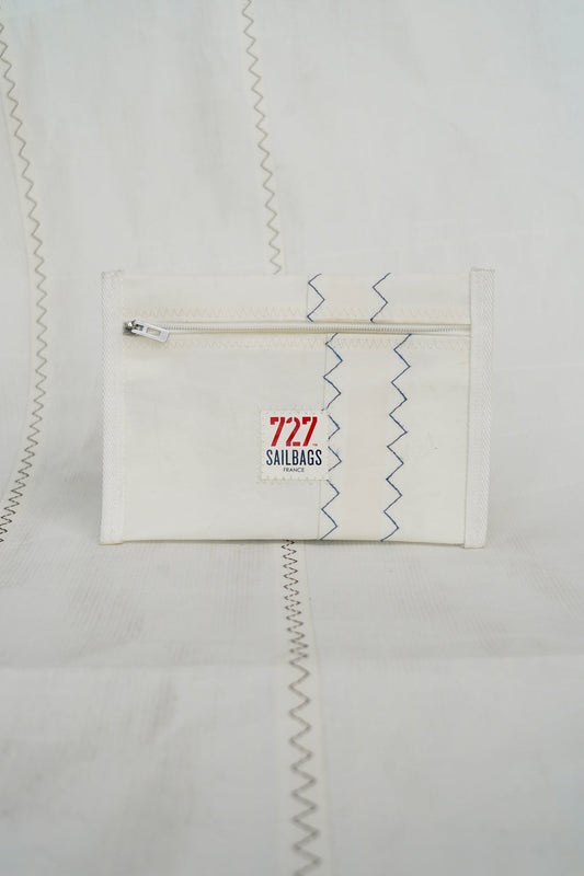 Pochette zippée voile dacron 4 gris