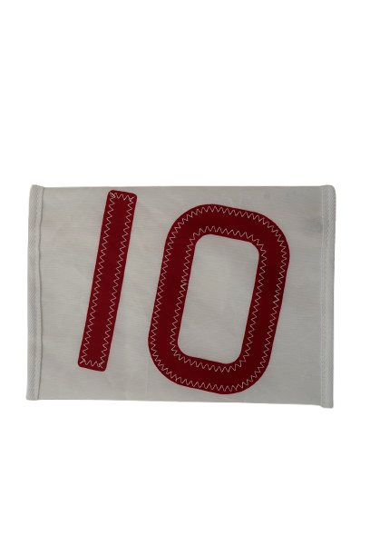Pochette zippée 10 rouge avec biais