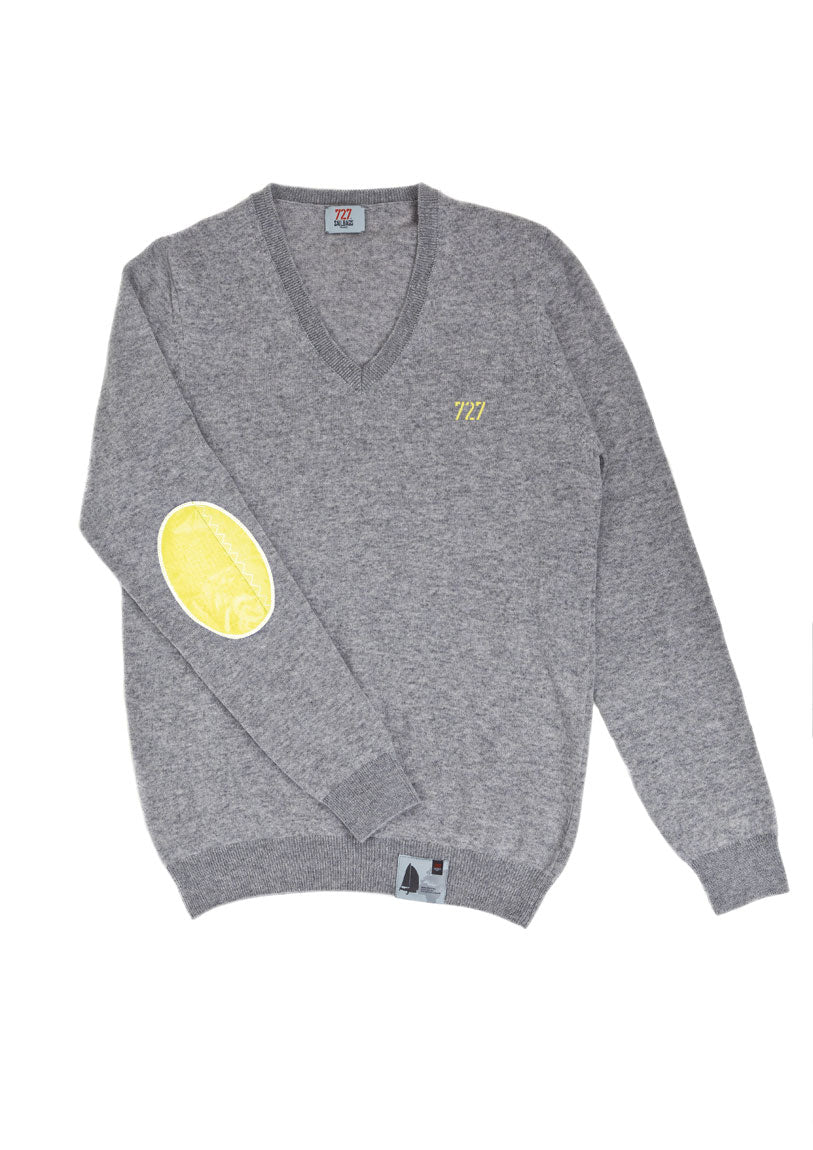 Cachemire Gris / Coudières jaunes