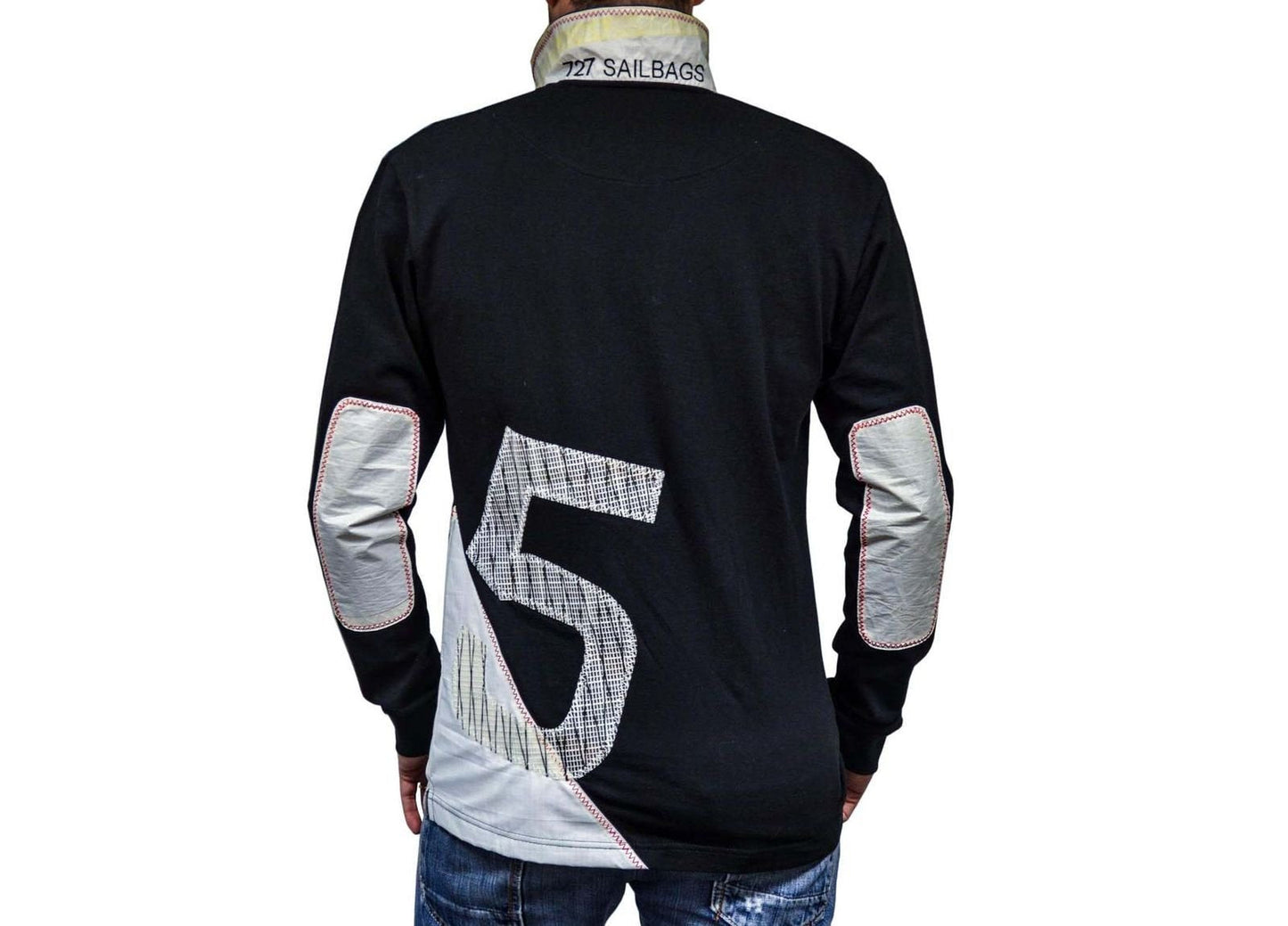 Polo manches longues homme noir