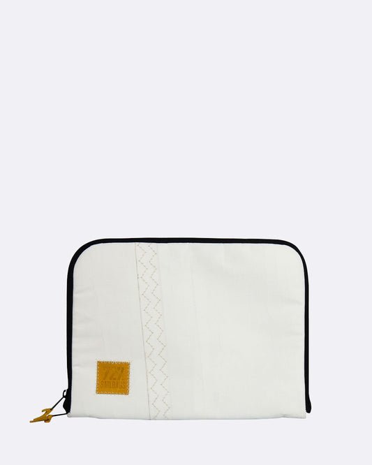 Housse PC & MacBook Air/Pro 13''-13,3" - blanc et moutarde