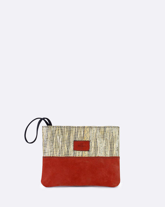 Pochette dragonne Esterel · Cuir Terre de feu