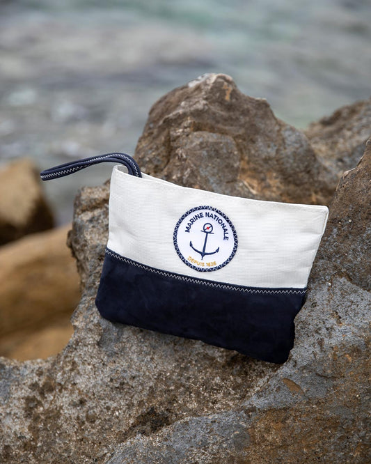 Pochette dragonne Marine nationale · Cuir navy