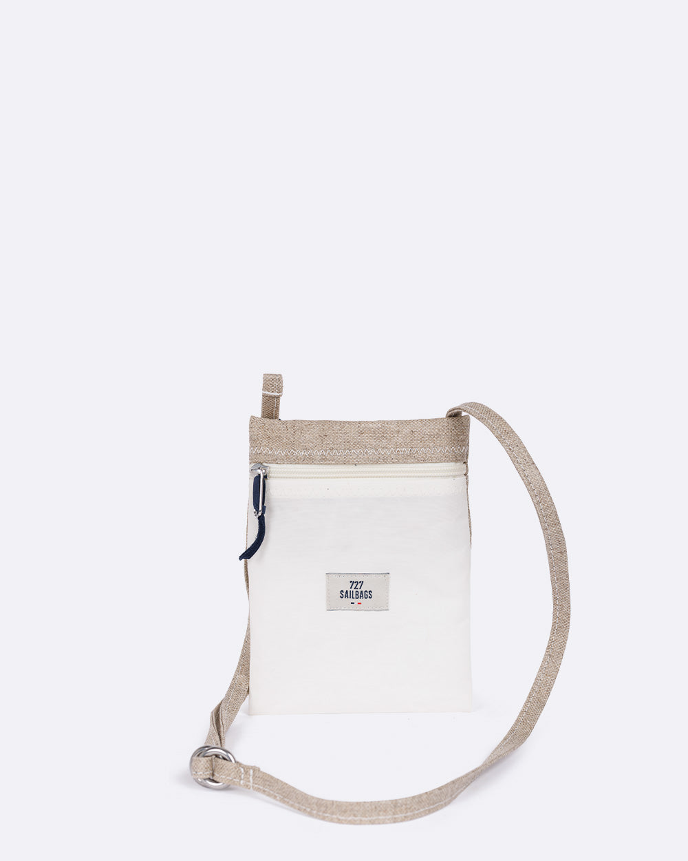 Pochette Téléphone Smart · Lin et cuir marine