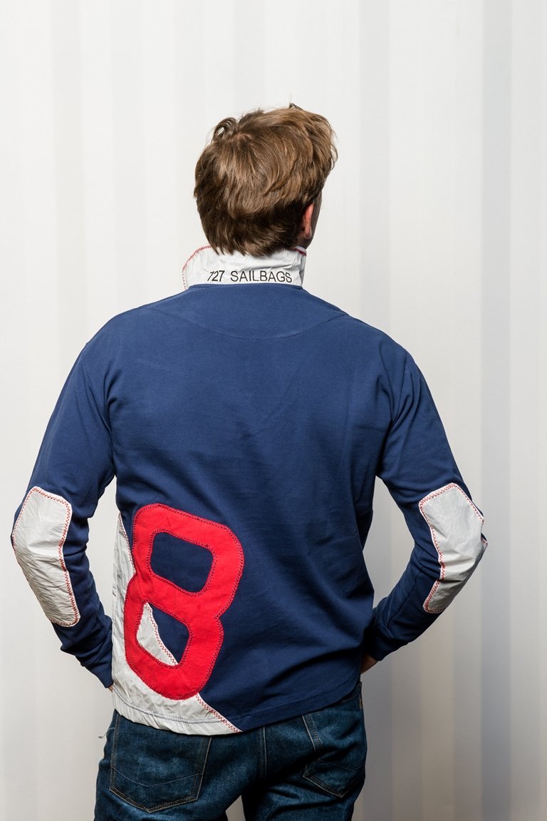 Polo bleu marine chiffre rouge